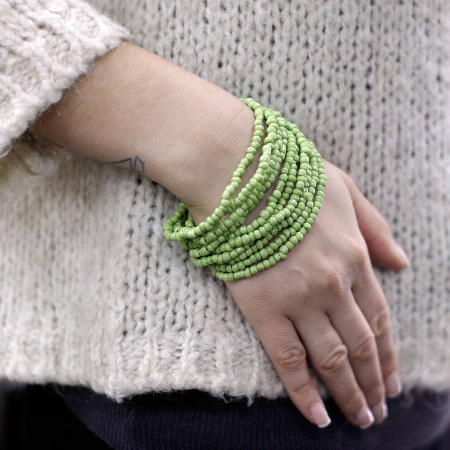 Coconut Multi Bead Bracelet - Green