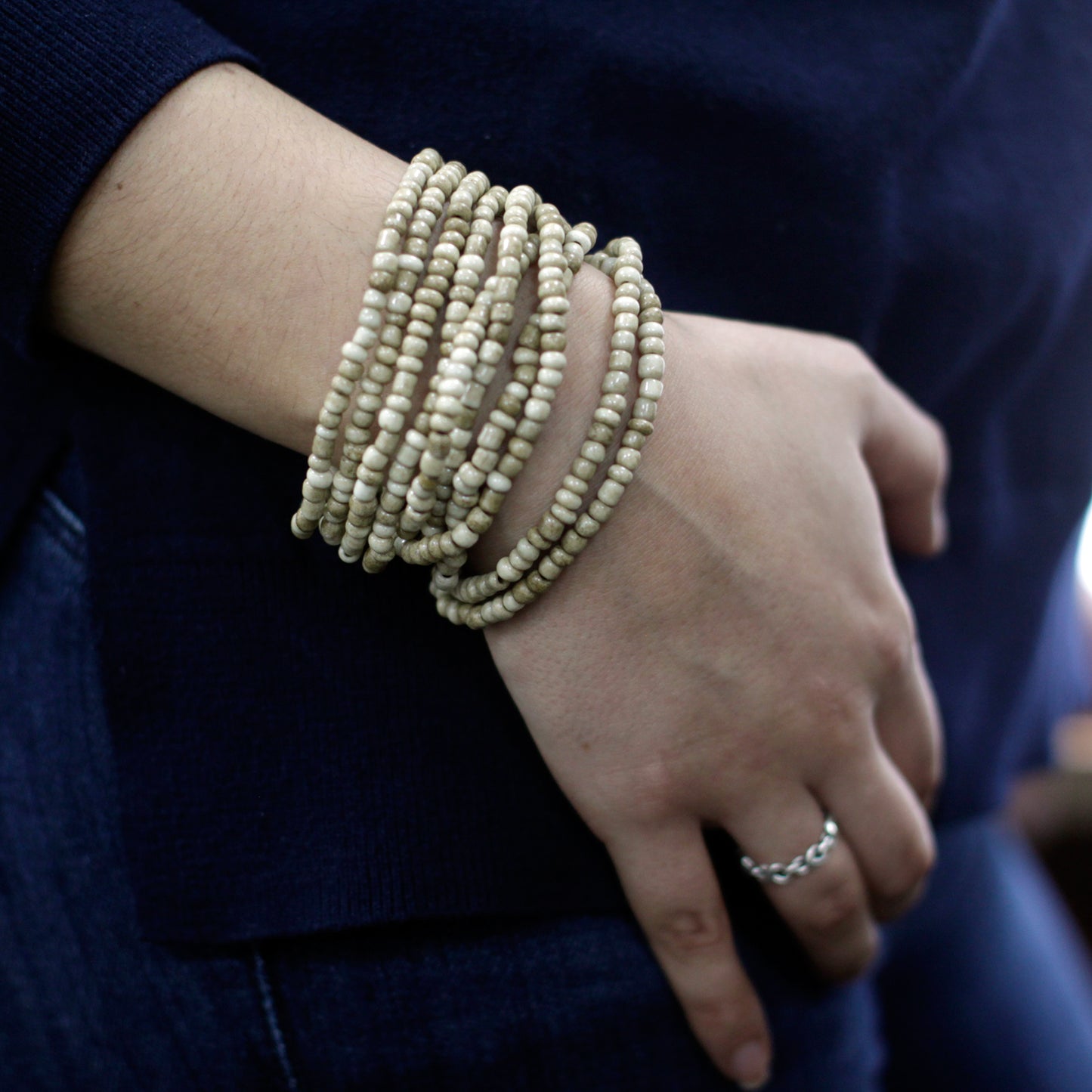 Coconut Multi Bead Bracelet - Natural