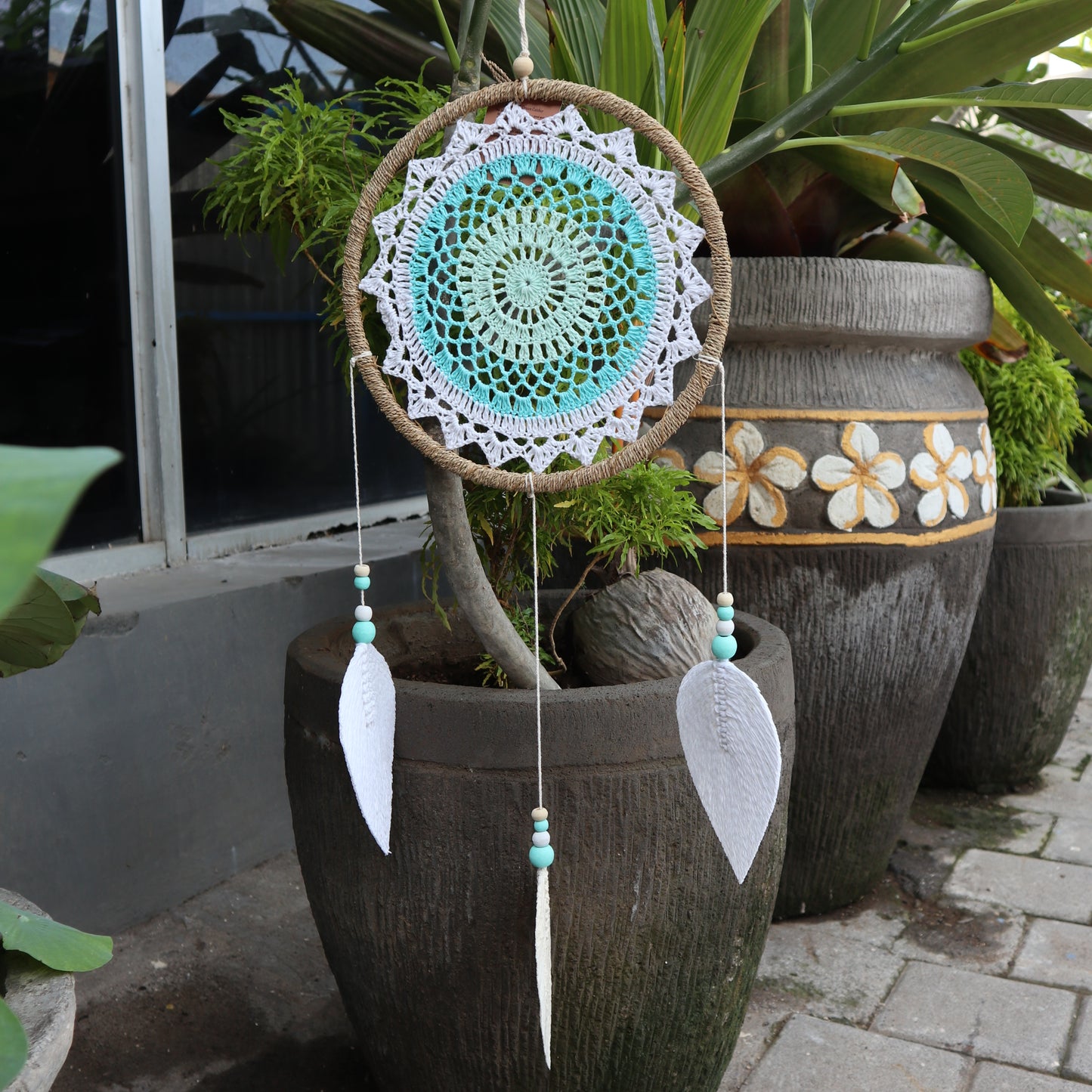 Large Turquoise Elemental Spirits Dreamcatcher