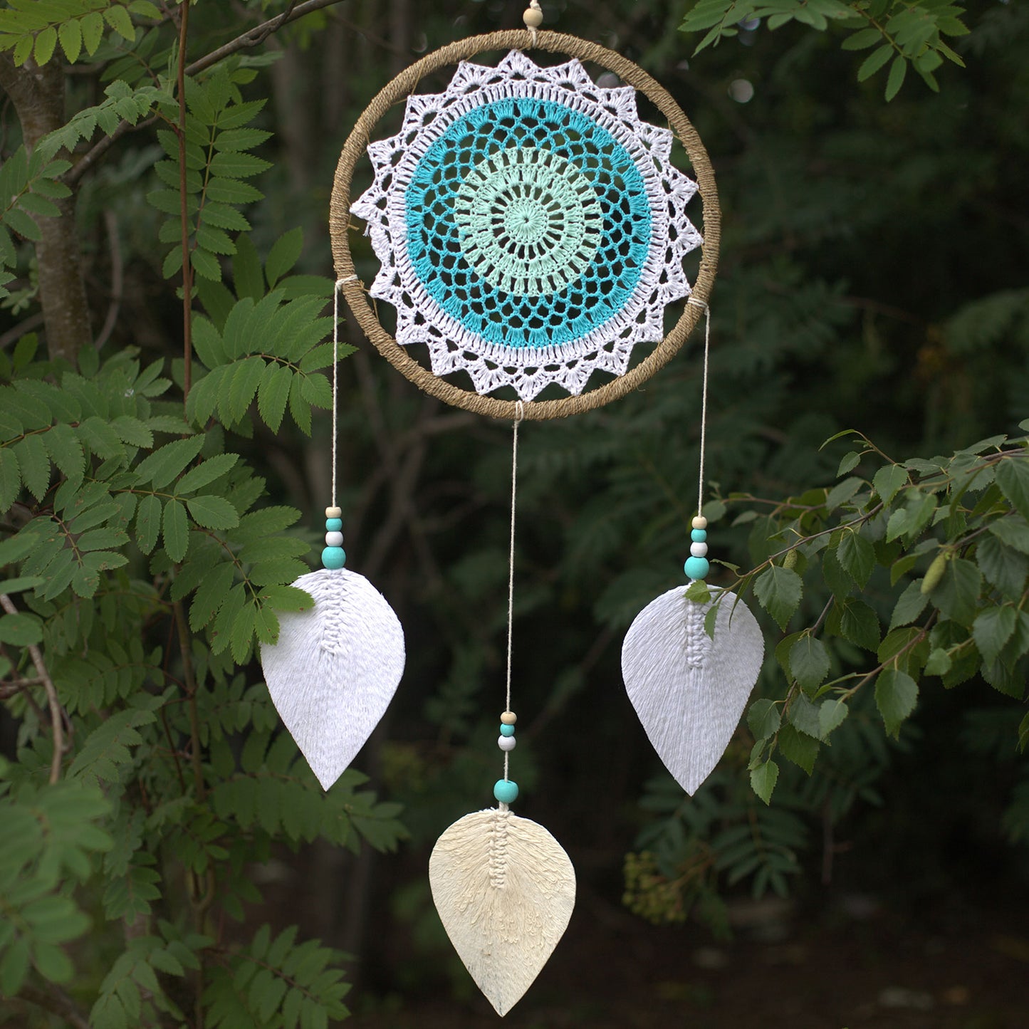 Large Turquoise Elemental Spirits Dreamcatcher