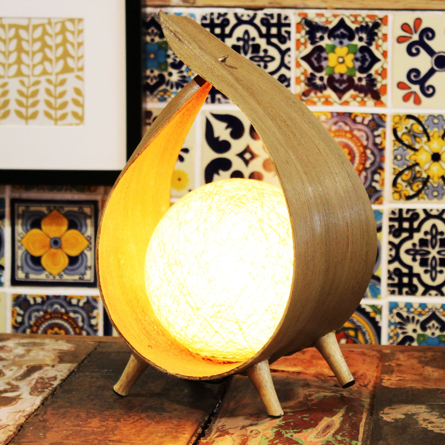 Natural Coconut Lamp - Wrapover