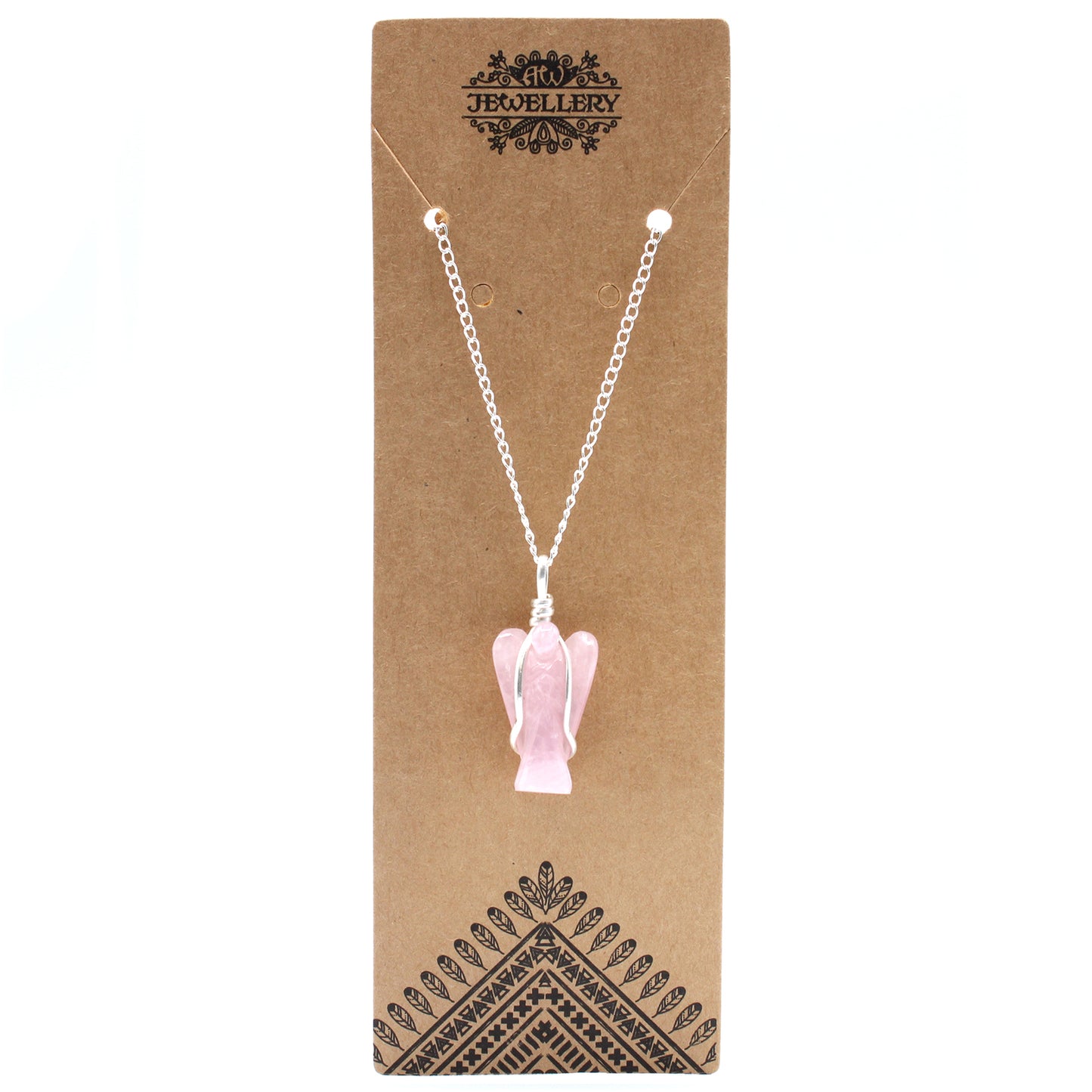 Guardian Angel Crystal Pendant Rose Quartz