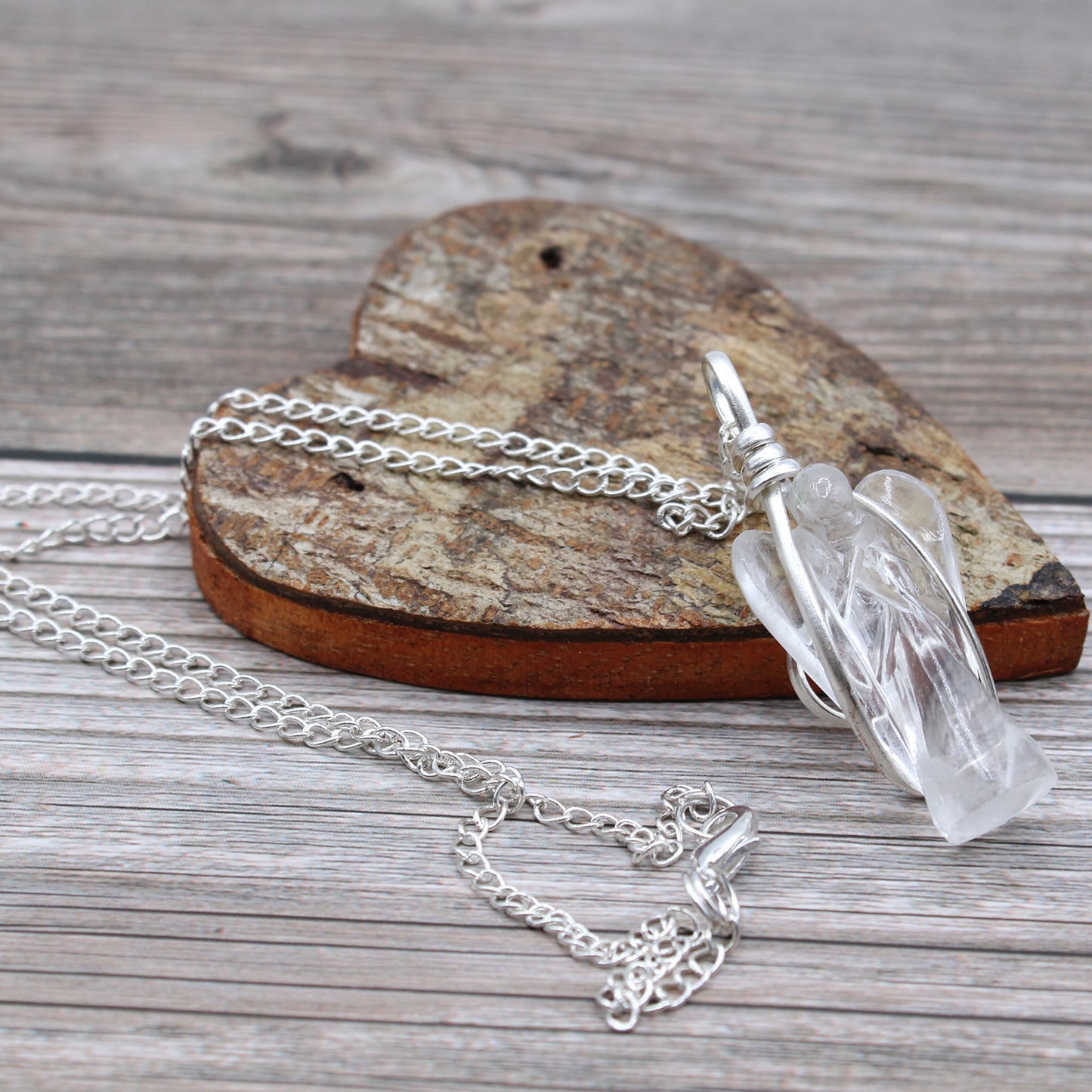 Guardian Angel Crystal Pendant Rock Quartz