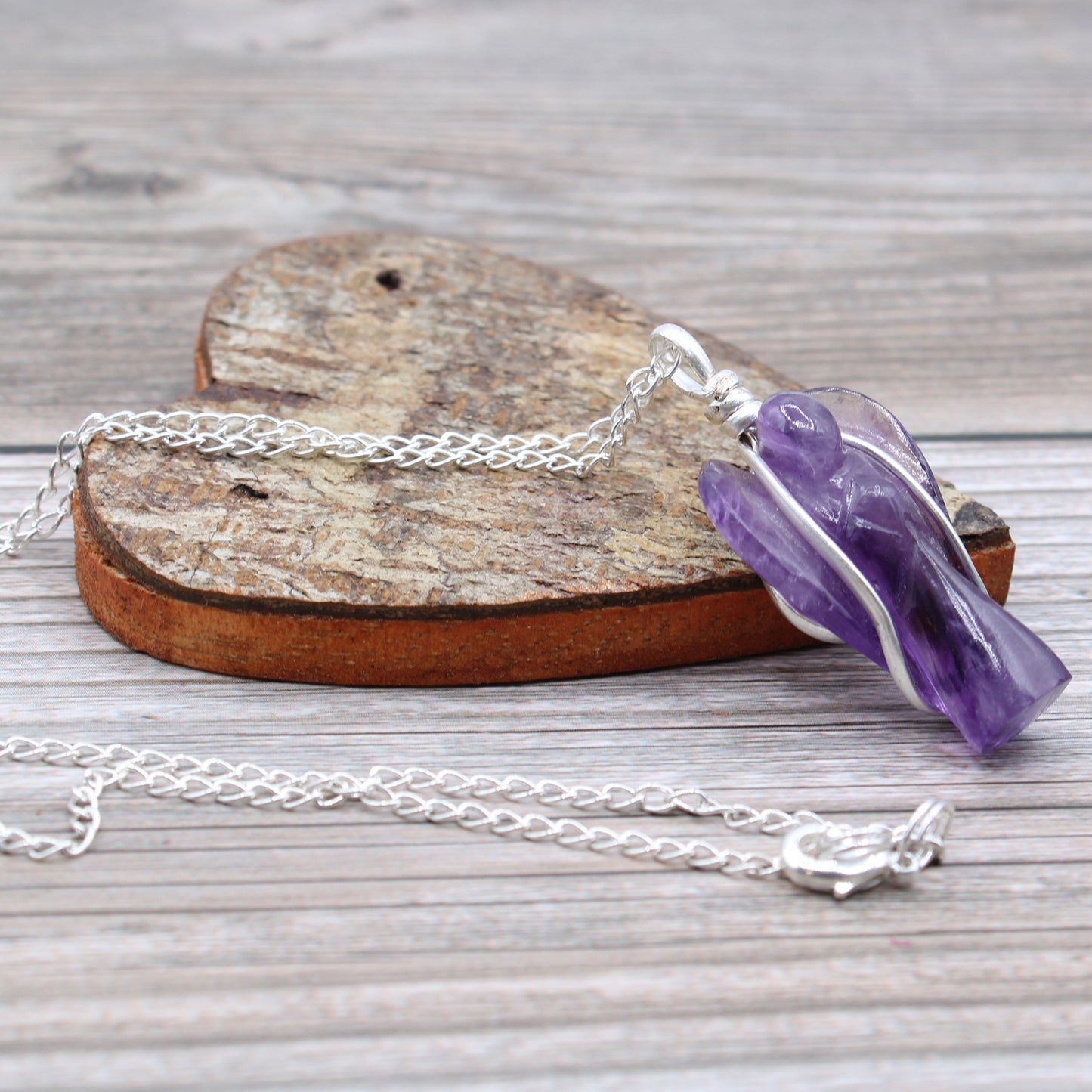 Guardian Angel Crystal Pendant Amethyst