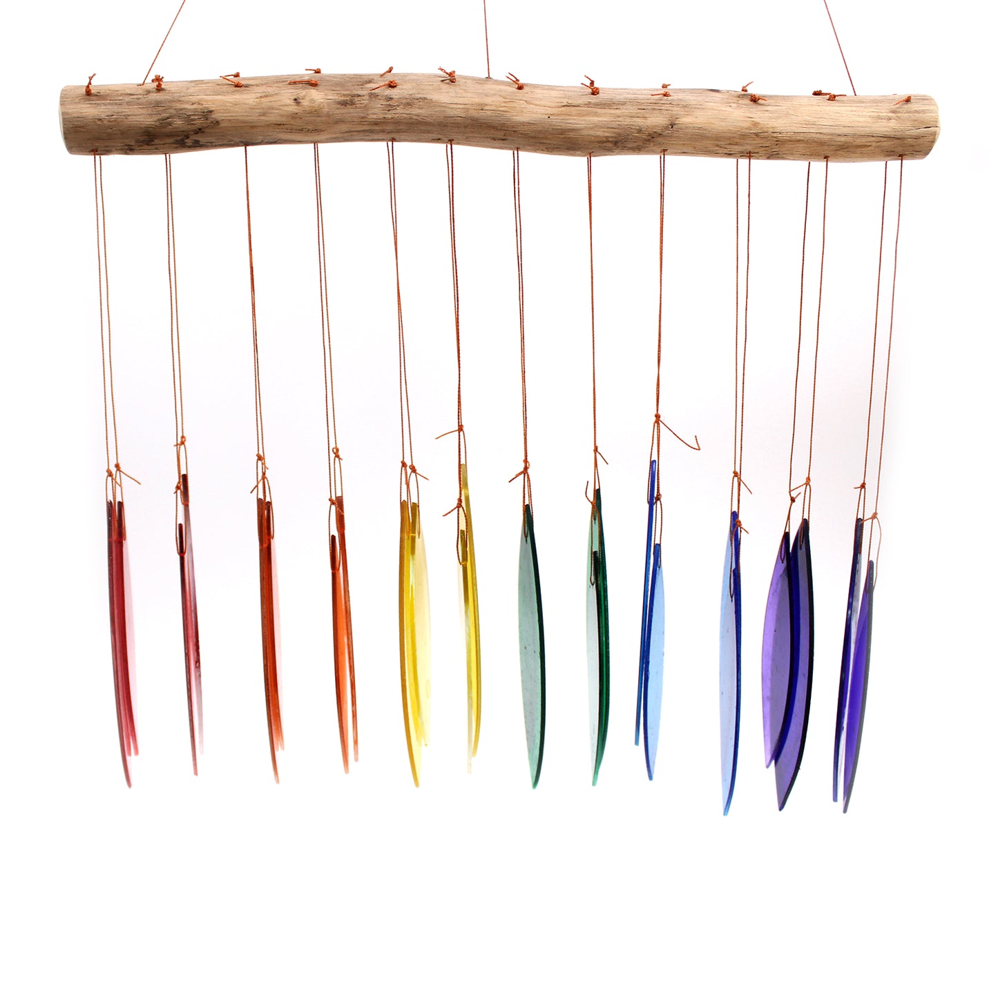 Recycled Glass Wind Chime - Rainbow