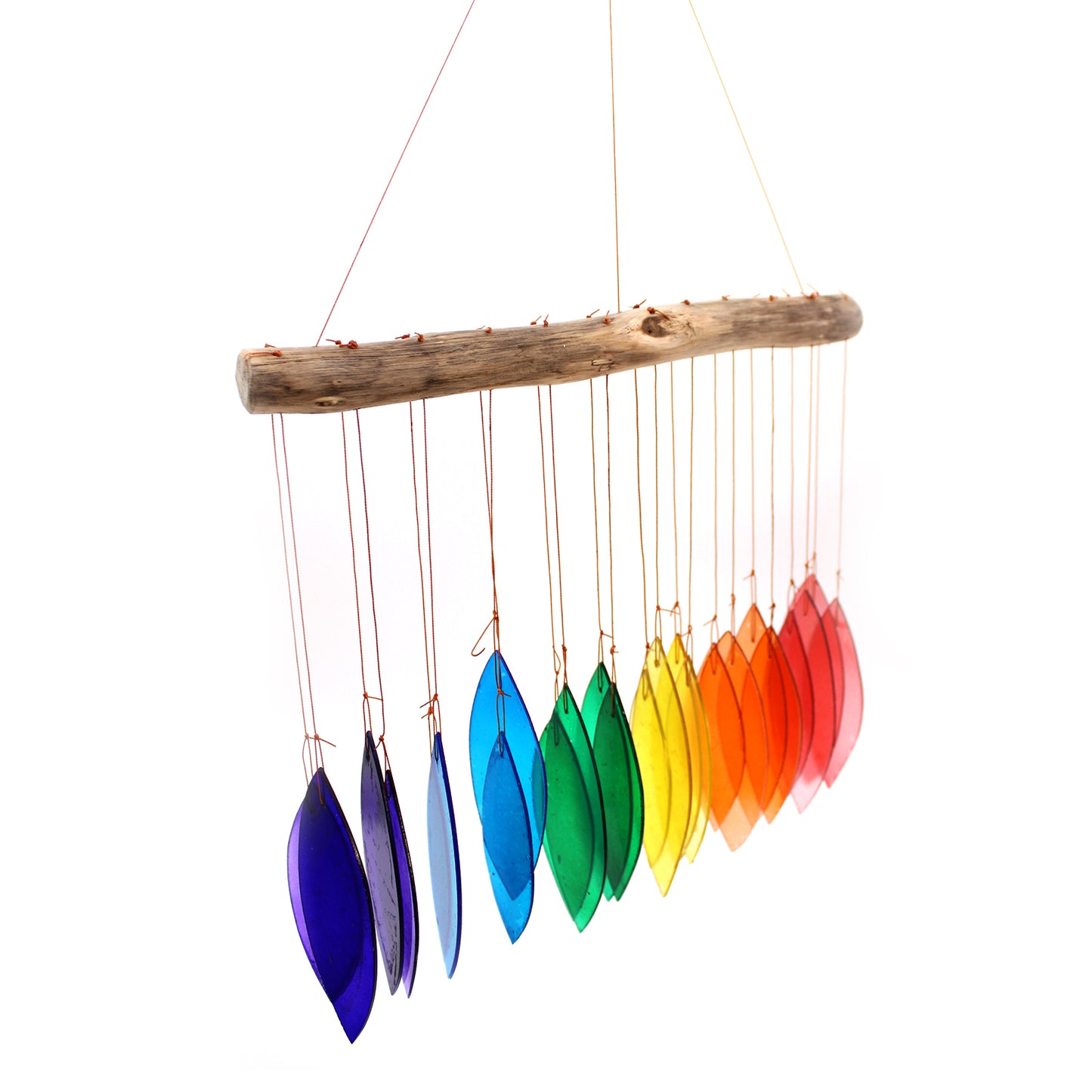 Recycled Glass Wind Chime - Rainbow