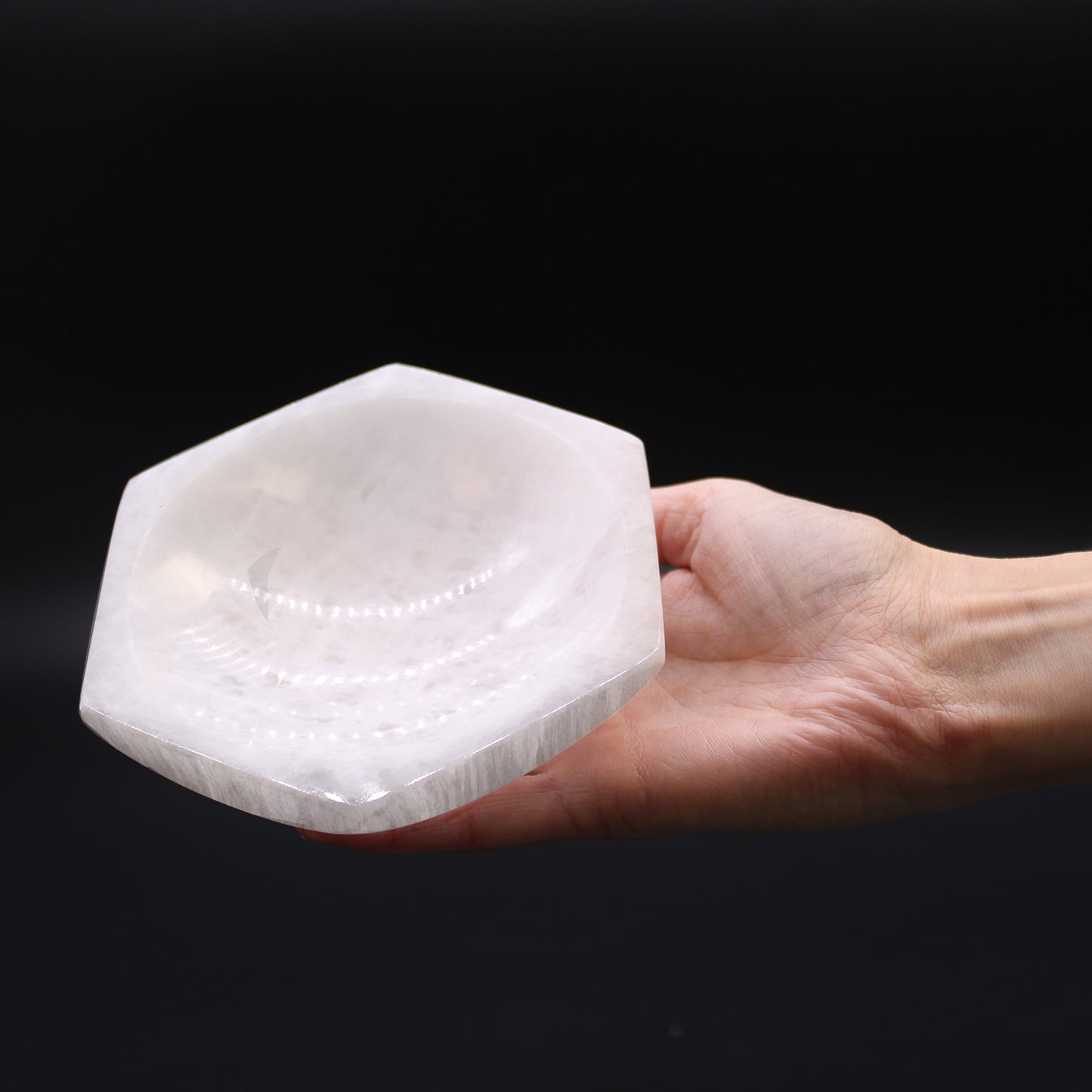 Selenite Hex Bowl 15cm