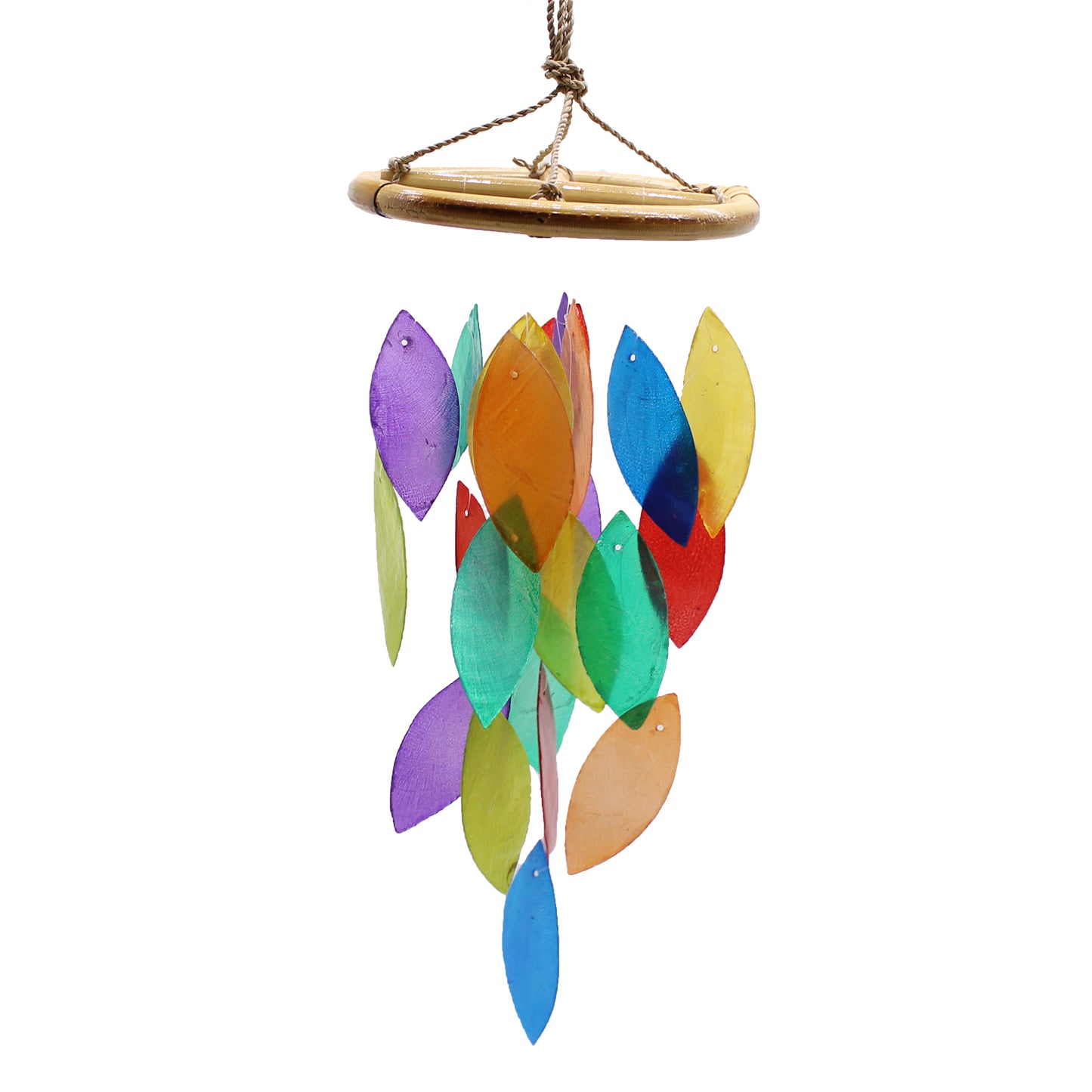 Rainbow Leaf Glass Wind Chimes