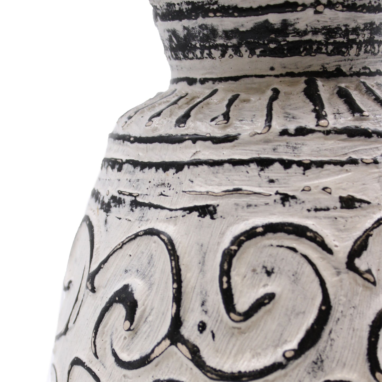 Handmade Balinese Ceramic Vase - Swirls