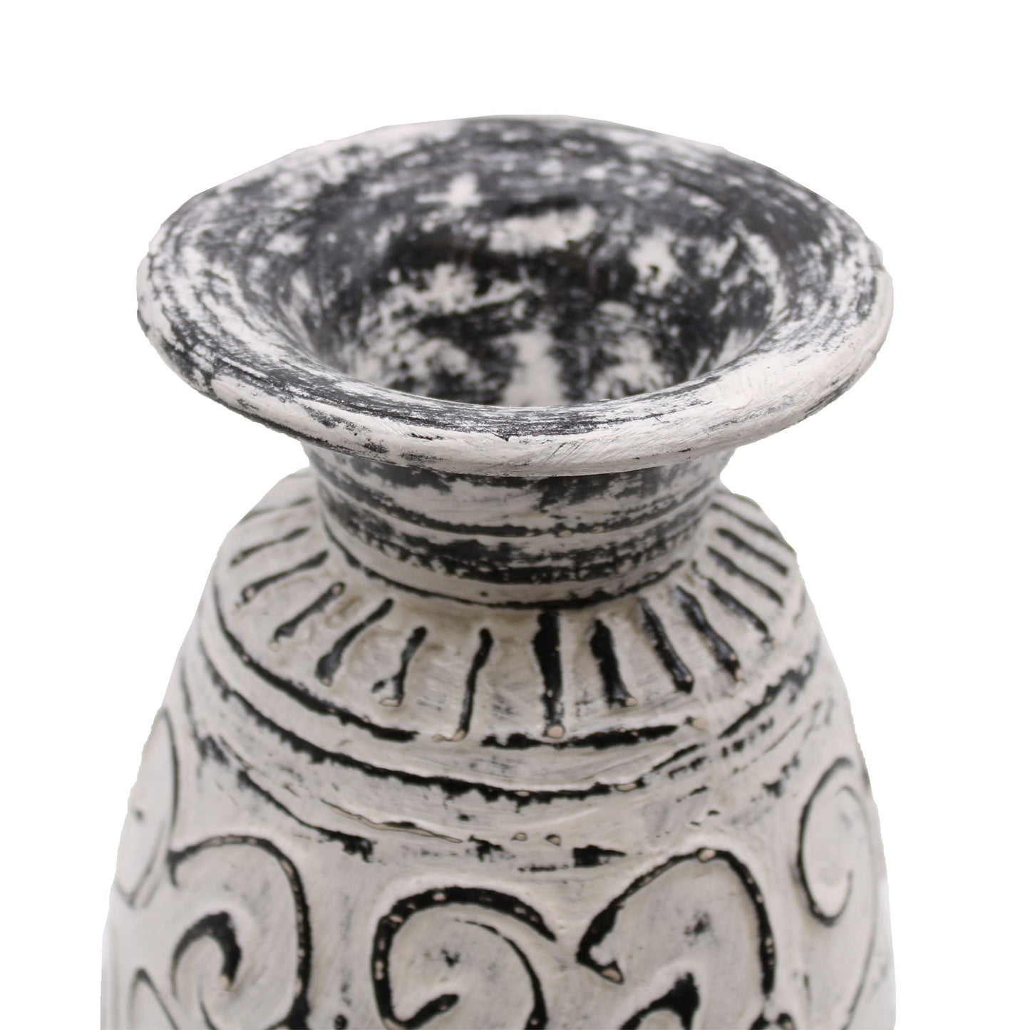 Handmade Balinese Ceramic Vase - Swirls