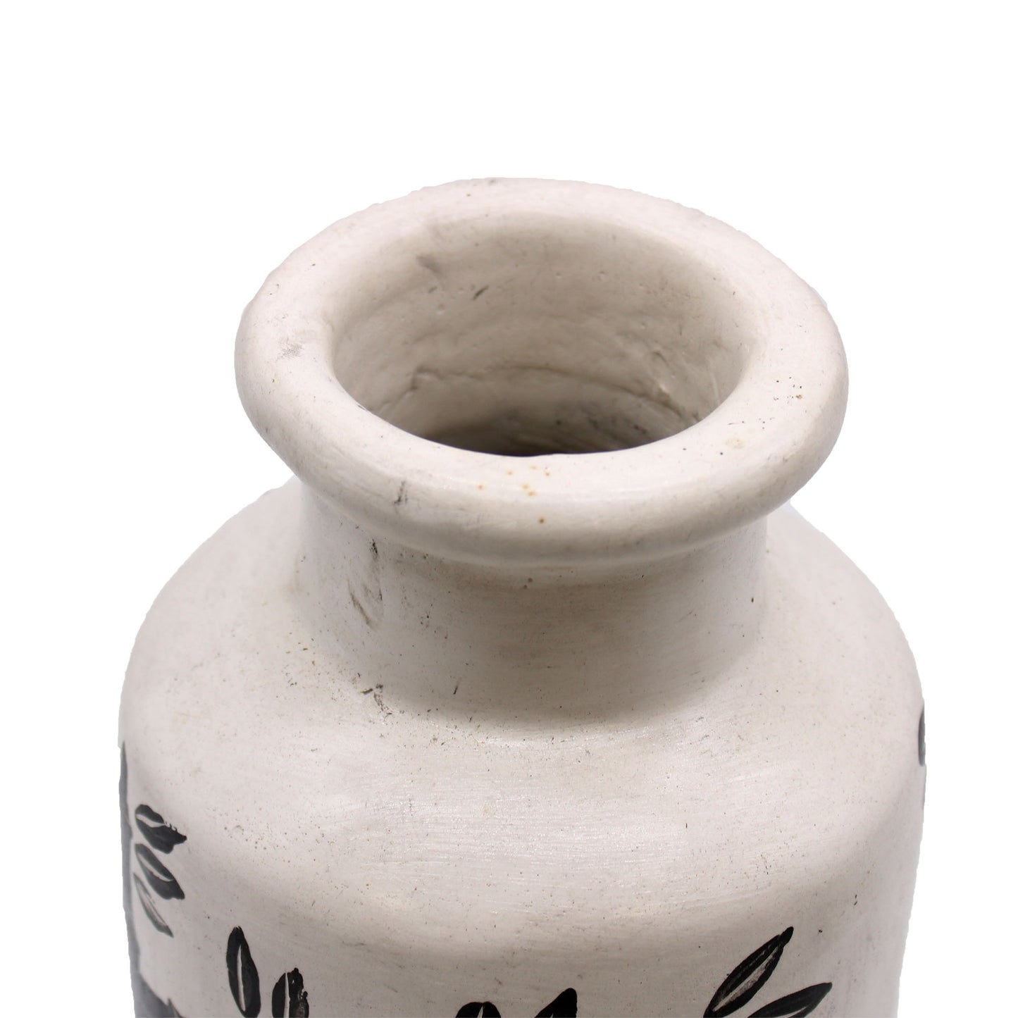 Handmade Balinese Ceramic Vase - Straight Bamboo Motif