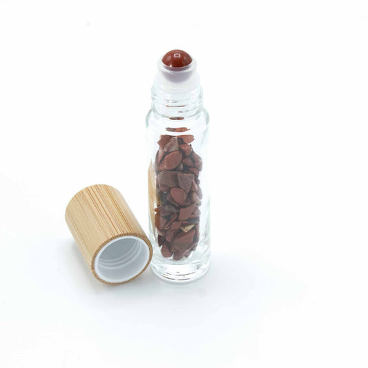 Crystal Essential Oil Roller Bottle - Red Jasper