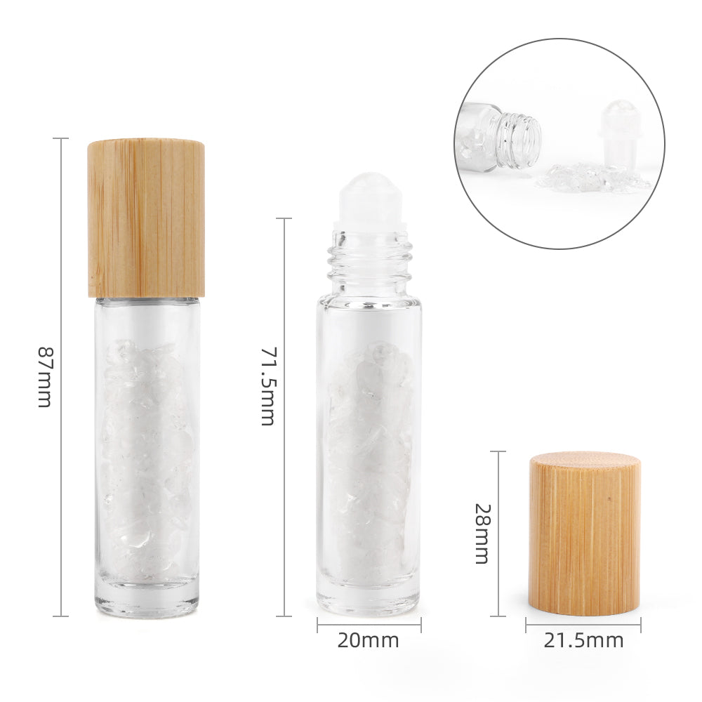 Crystal Essential Oil Roller Bottle - Rock Quartz