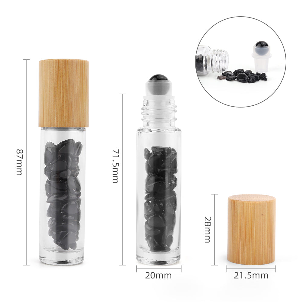 Crystal Essential Oil Roller Bottle - Black Toumaline