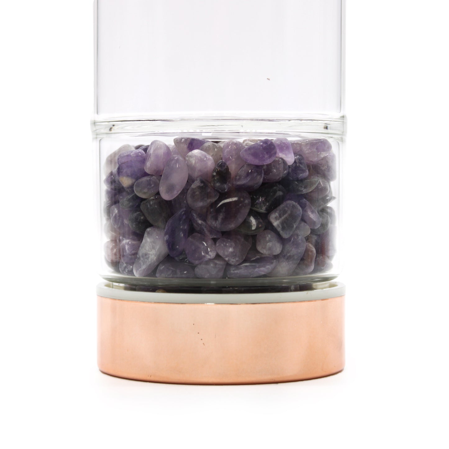 Crystal Glass Tea Infuser Bottle - Amethyst