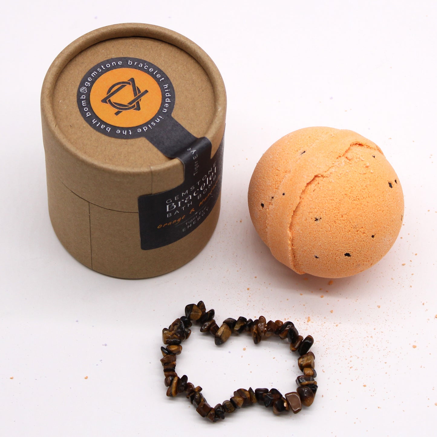 Tiger's Eye Crystal Bracelet Bath Bomb