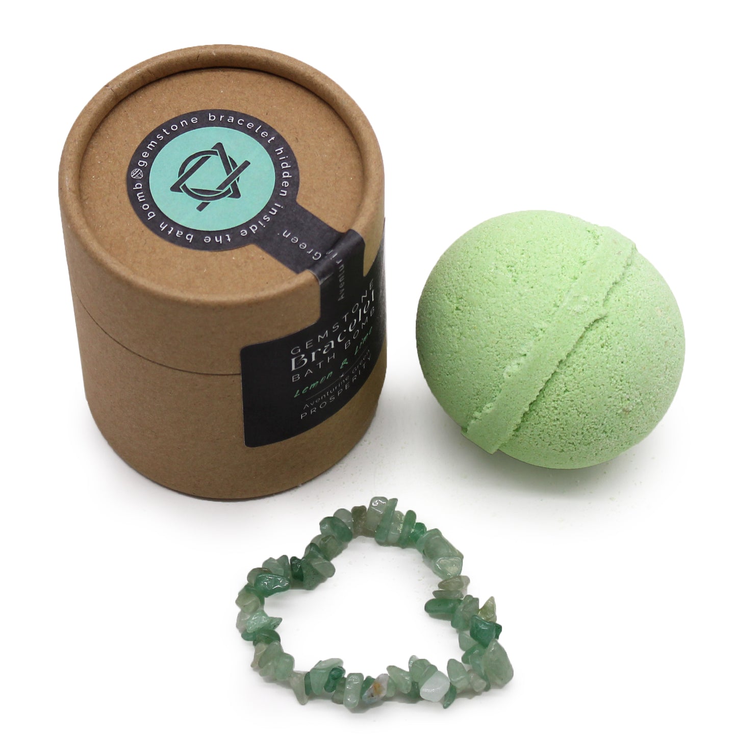 Green Aventurine Crystal Bracelet Bath Bomb