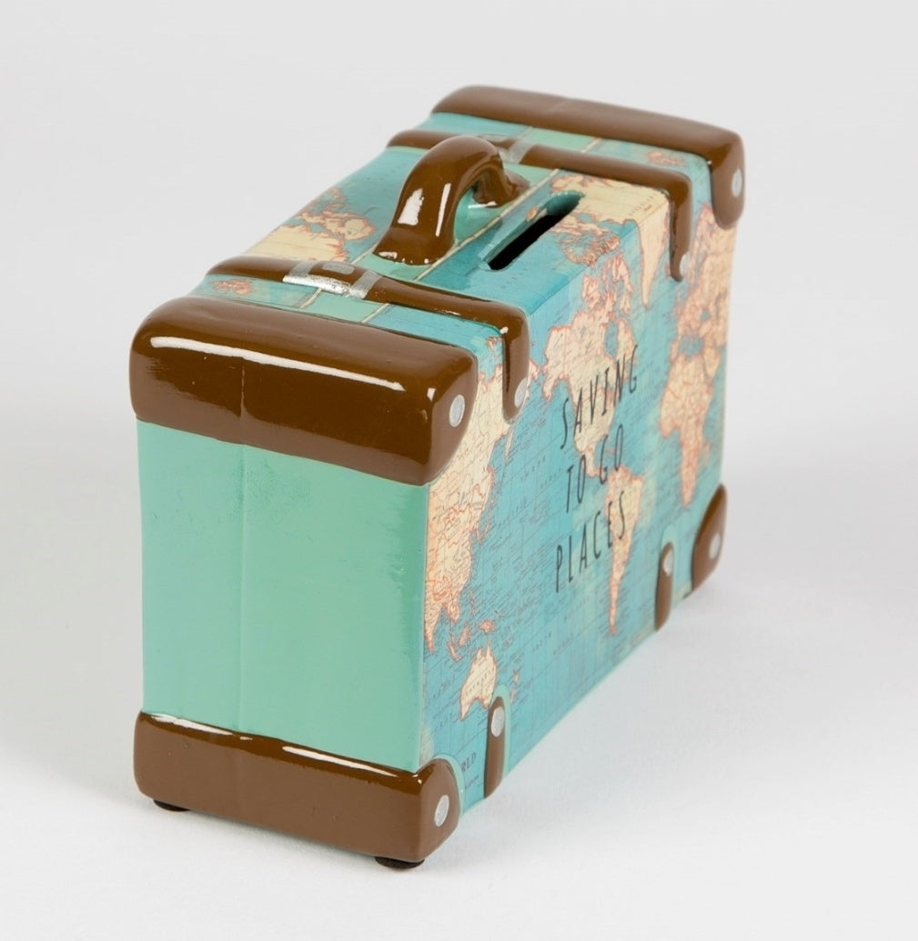 Saving To Go Places Vintage Style Money Box