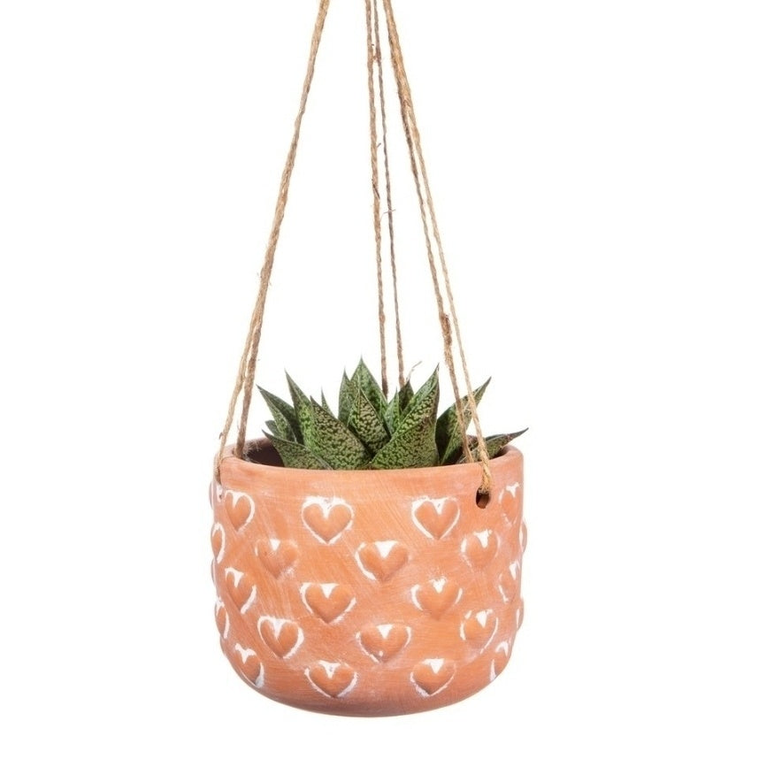 Heart Hanging Terracotta Planter