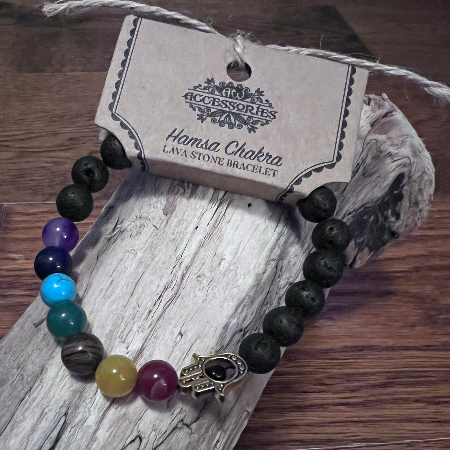 Lava Stone Chakra Bracelet