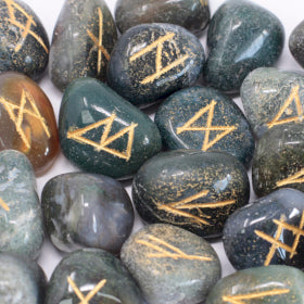 Indian Crystal Rune Stone Sets