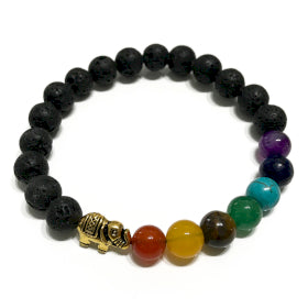 Lava Stone Chakra Bracelet