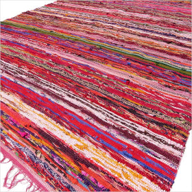 Indian Rag Rug - Red