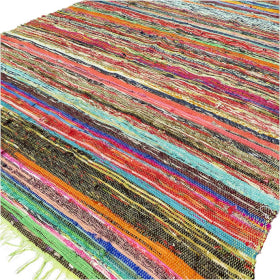 Indian Rag Rug - Green