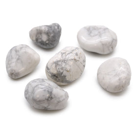 White Howlite Tumble Stones 3-5cm