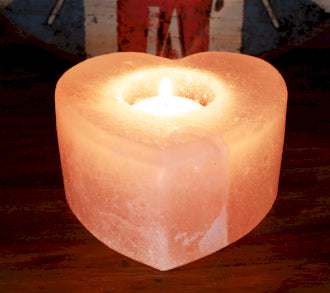 Himalayan Salt Heart Candle Holder