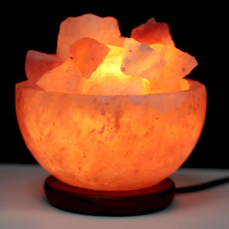 Salt Fire Bowl And Chunks Lamp