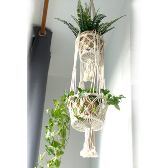 Macrame Double Pot Holder