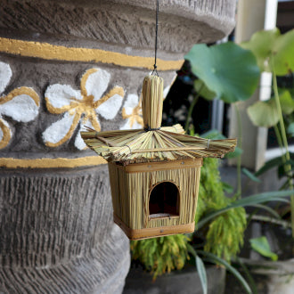 Small Square Seagrass Bird Box