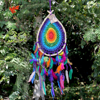 Large Handmade Bali Teardrop Dreamcatcher