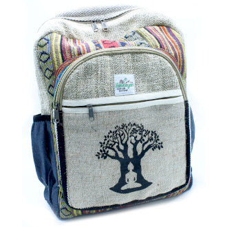 Natural Hemp And Cotton Bohdi Tree Bag Large