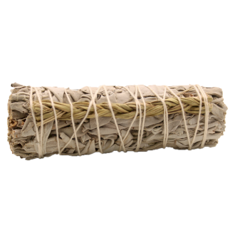 White Sage & Sweetgrass Smudge Stick 10cm