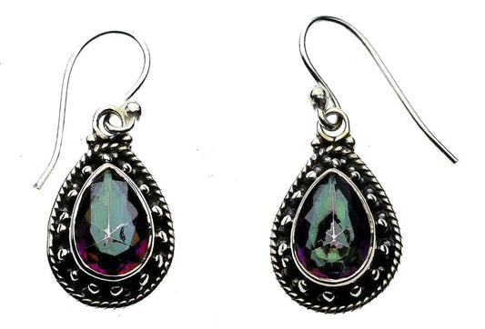 Silver Mystic Quartz Earrings