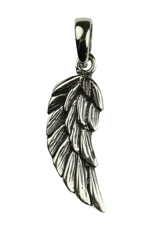 Sterling Silver Single Angel Wing Pendant