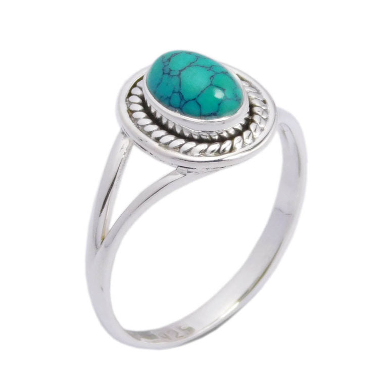 Turquoise Sterling Silver Ring Size U