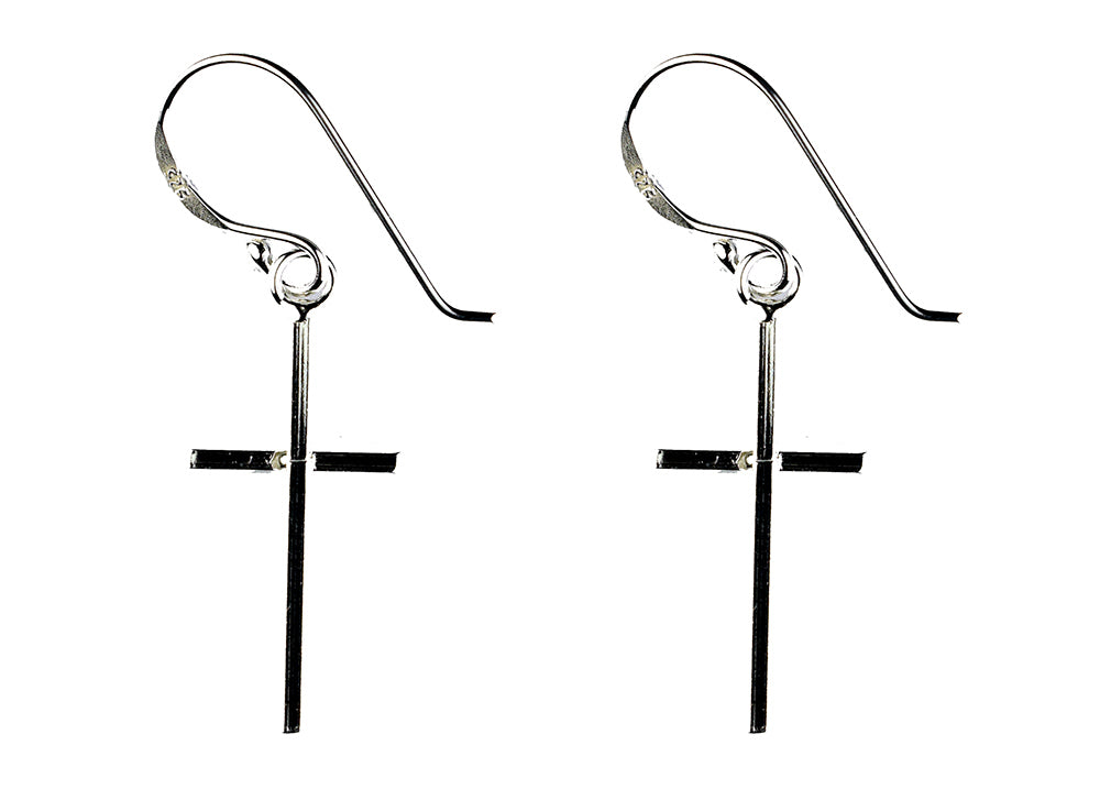 Sterling Silver Cross Earrings