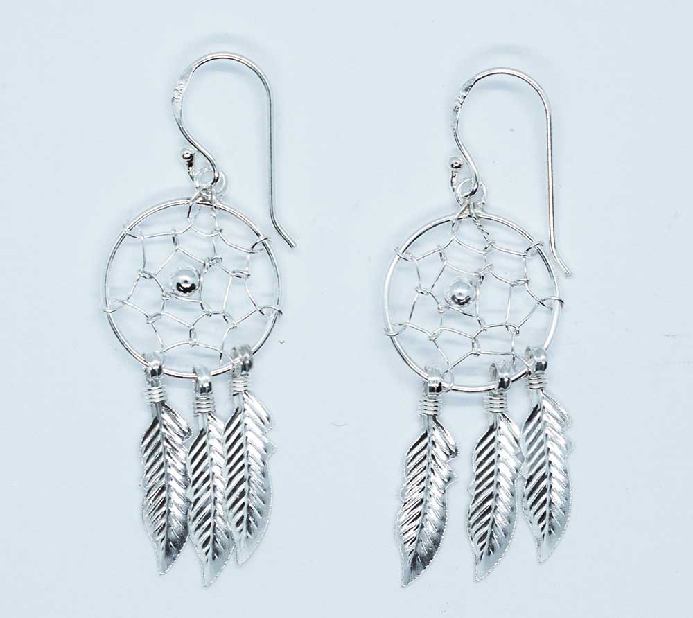 Sterling Silver Dreamcatcher Earrings