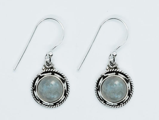 Rainbow Moonstone Sterling Silver Earrings