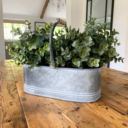 Distressed Metal Trug