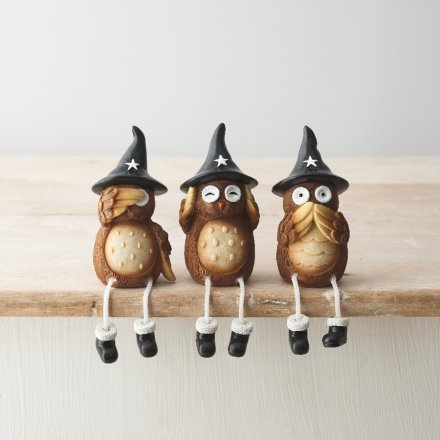 Set Of 3 Owl Witches