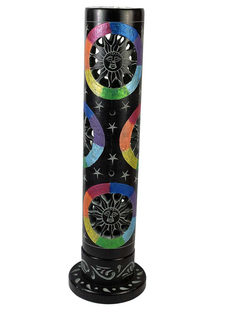 Sun & Stars Soapatone Incense Holder