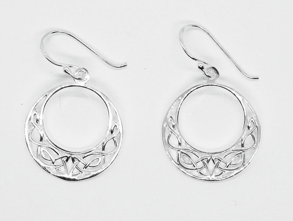 Sterling Silver Celtic Circle Earrings