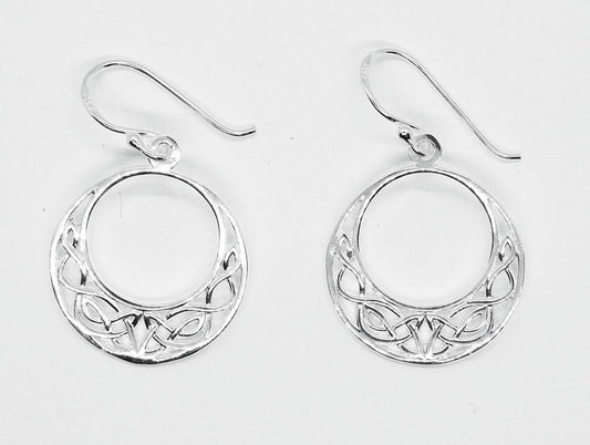 Sterling Silver Celtic Circle Earrings