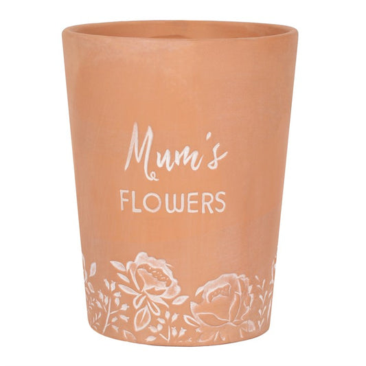 Mum's Flowers Terracotta Plant Pot