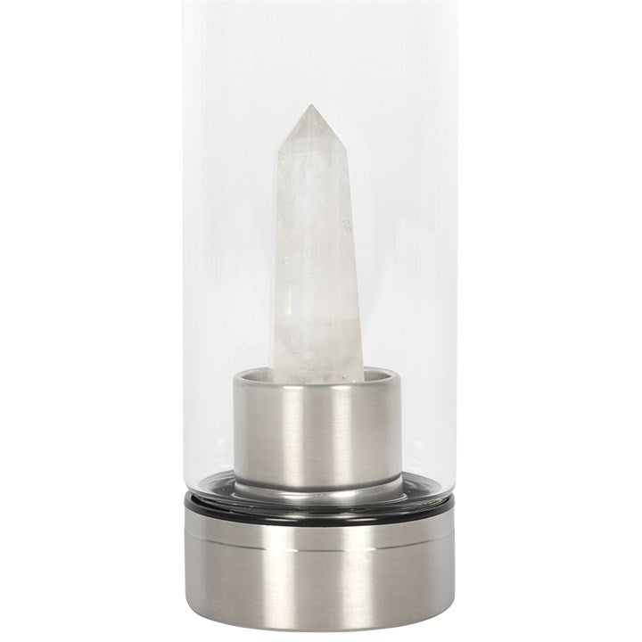 Energizing Clear Quartz Crystal Water Bottle