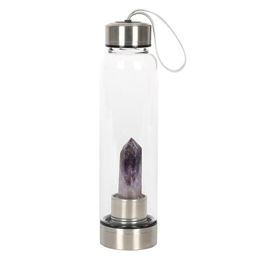 Calming Amethyst Crystal Water Bottle